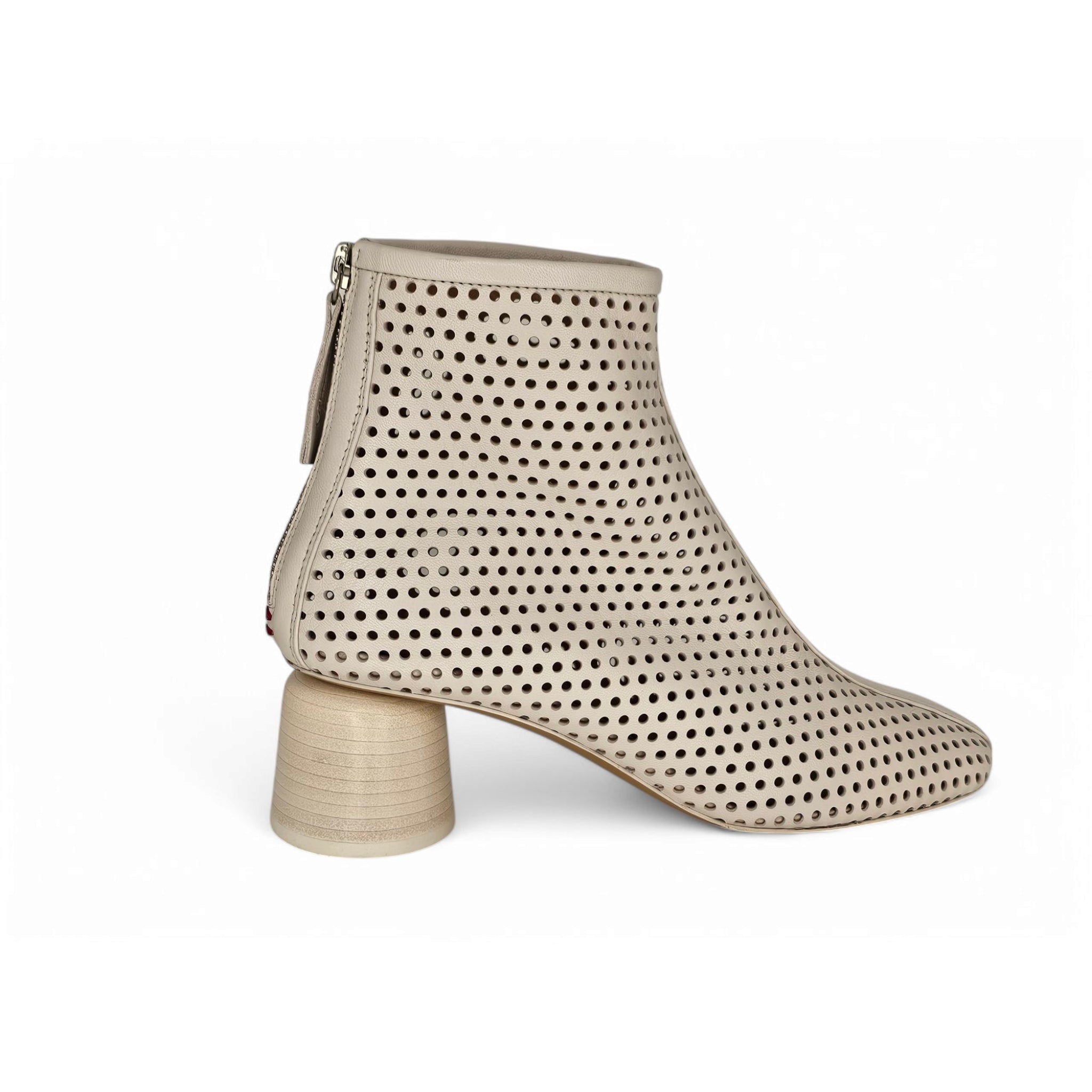 Halmanera Cream-White Summer Ankle Boots