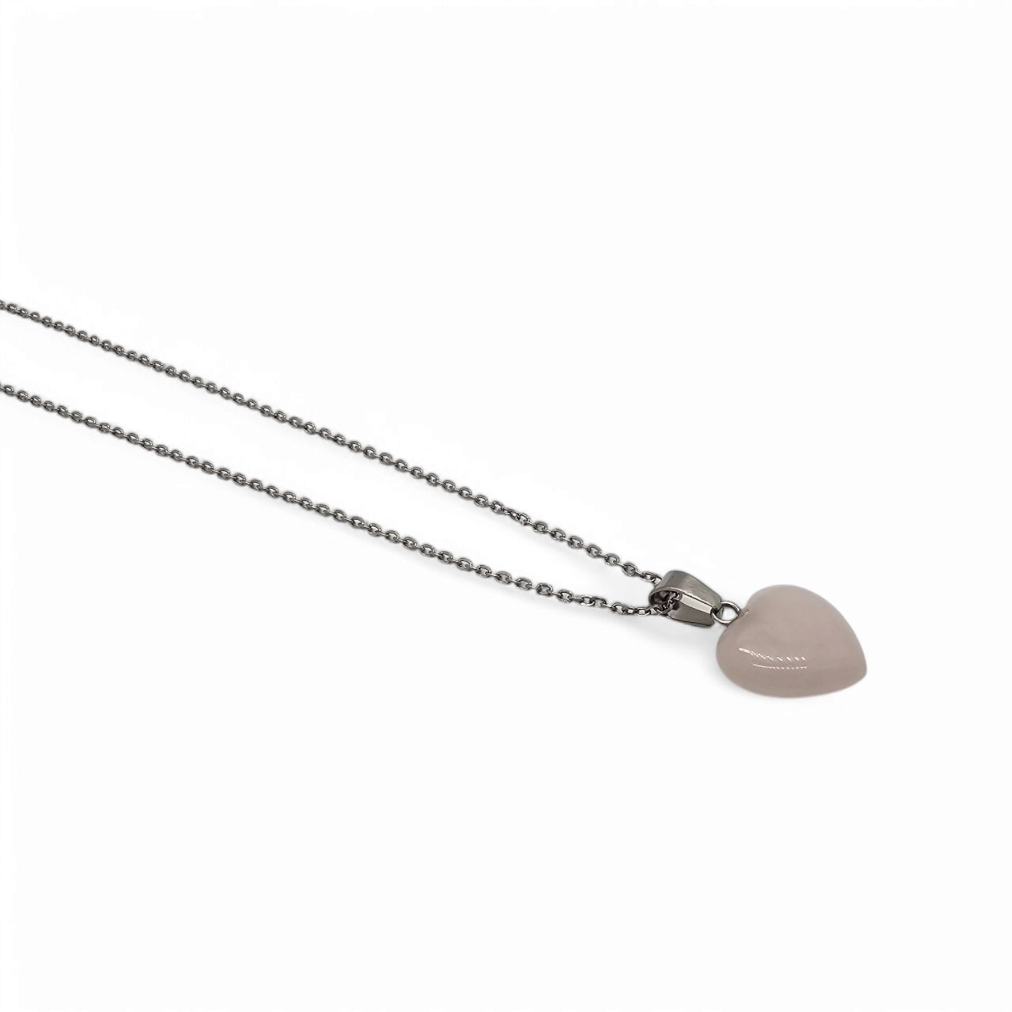 Rose Quartz Heart Necklace